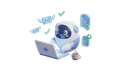 MinusAI mascot - working
